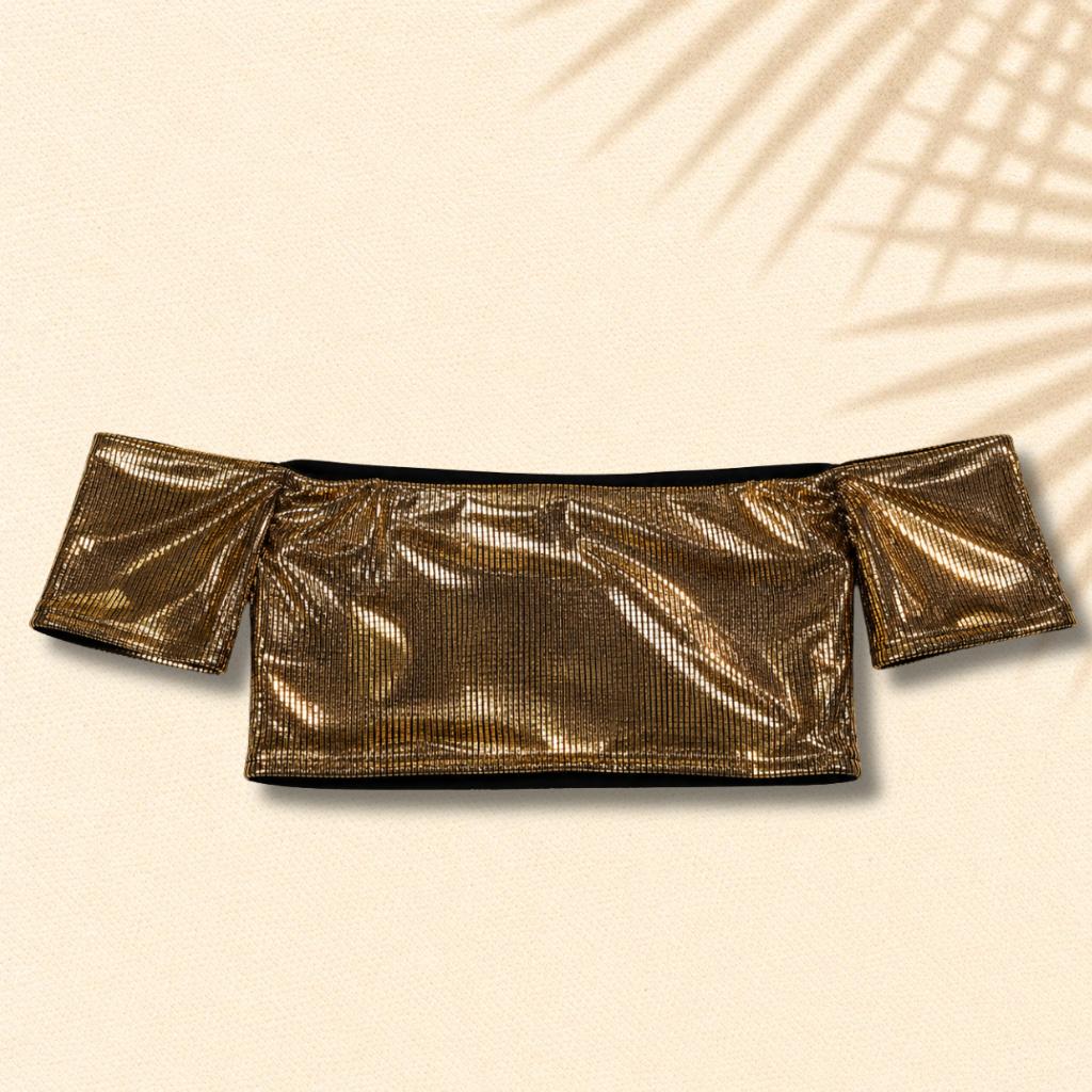 Top Metallic Zafiro. Gold