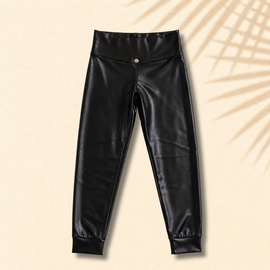 Leggings cuerina tiro alto