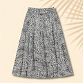 Falda larga abertura lateral animal Print